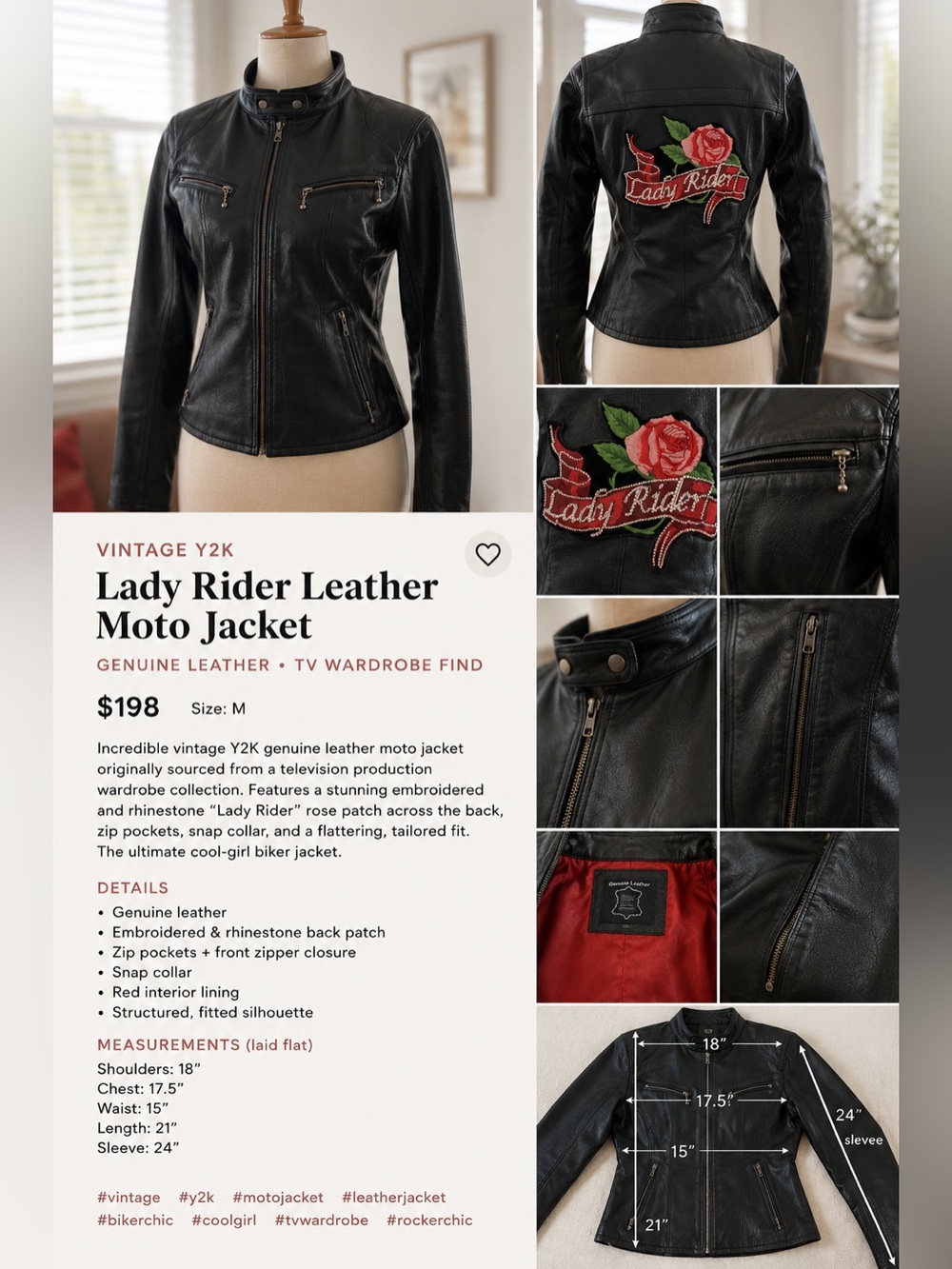 Milwaukee Leather Moto Jacket with speciality backpatch. Womans Small - Sexy.